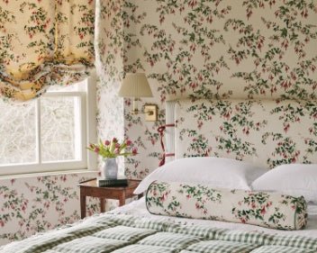 Fuchsia Wallpaper - Grey/Green - Colefax & Fowler - W7018 - 02 - Premier Wallcovering