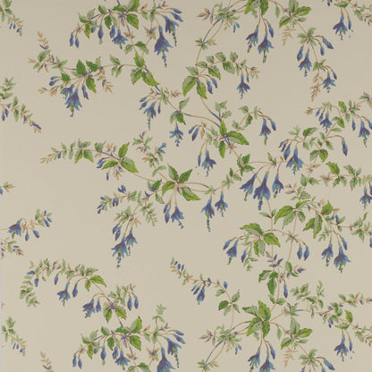 Fuchsia Wallpaper - Blue/Leaf - Colefax & Fowler - W7018 - 01 - Premier Wallcovering