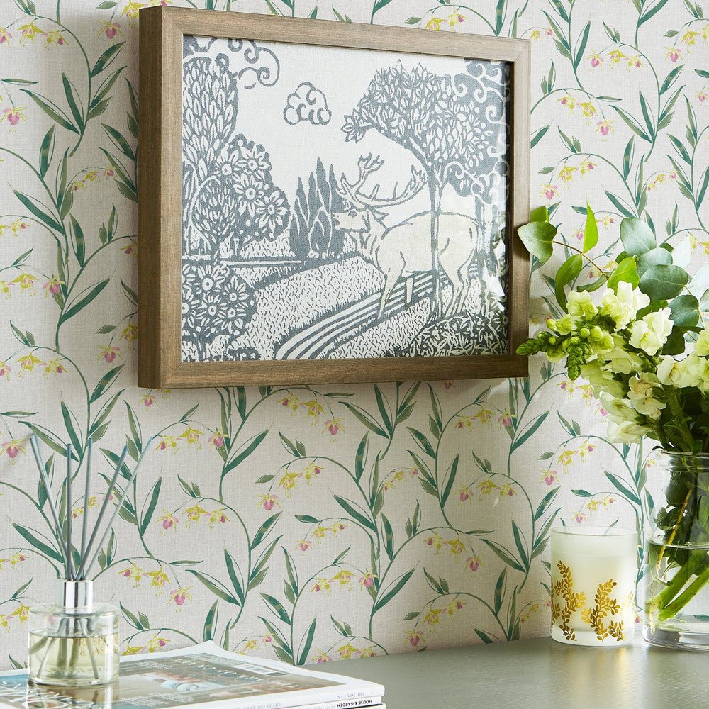 Fulwell Fuchsia Wallpaper - Pale Slate Grey - Laura Ashley - 127403 - Premier Wallcovering