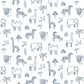 Funky Jungle Wallpaper - Navy - HLTF112630 - Harlequin - Premier Wallcovering