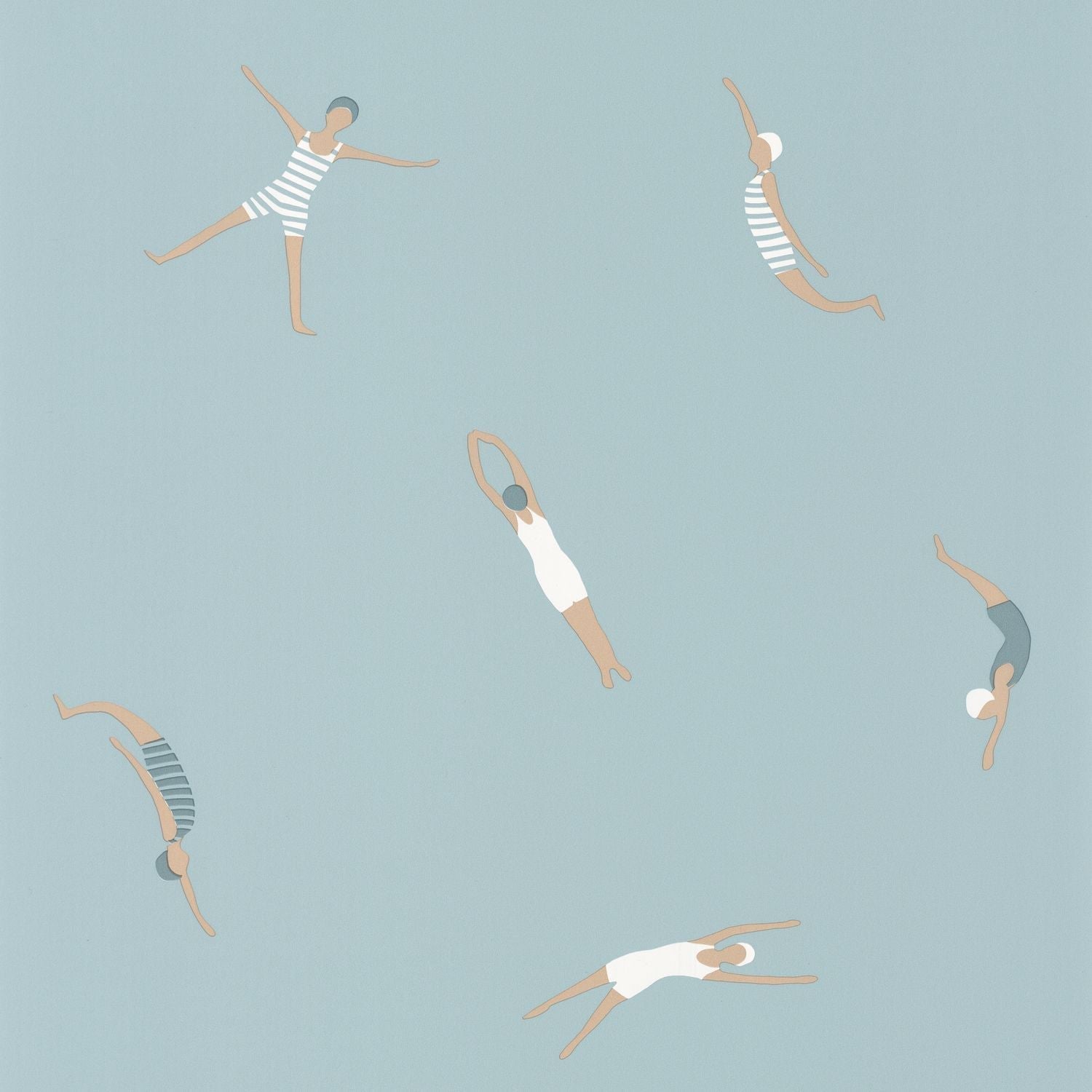 Funny Swim Wallpaper - Smoke Blue - Caselio - 102696049