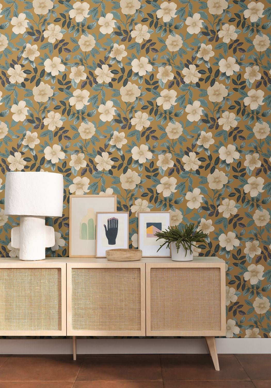 Gaia Wallpaper - Opaline Curry - Caselio - 103627124