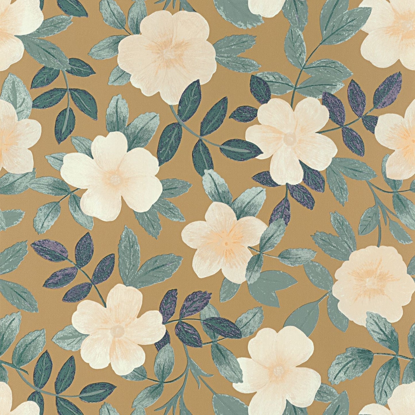 Gaia Wallpaper - Opaline Curry - Caselio - 103627124