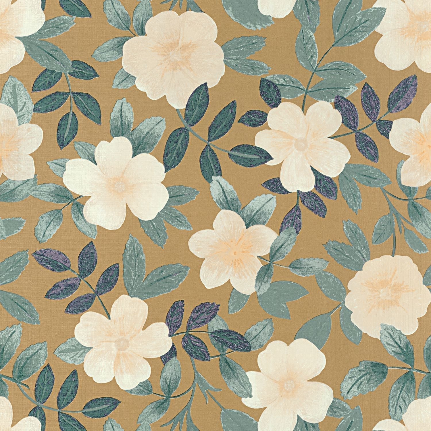 Gaia Wallpaper - Opaline Curry - Caselio - 103627124