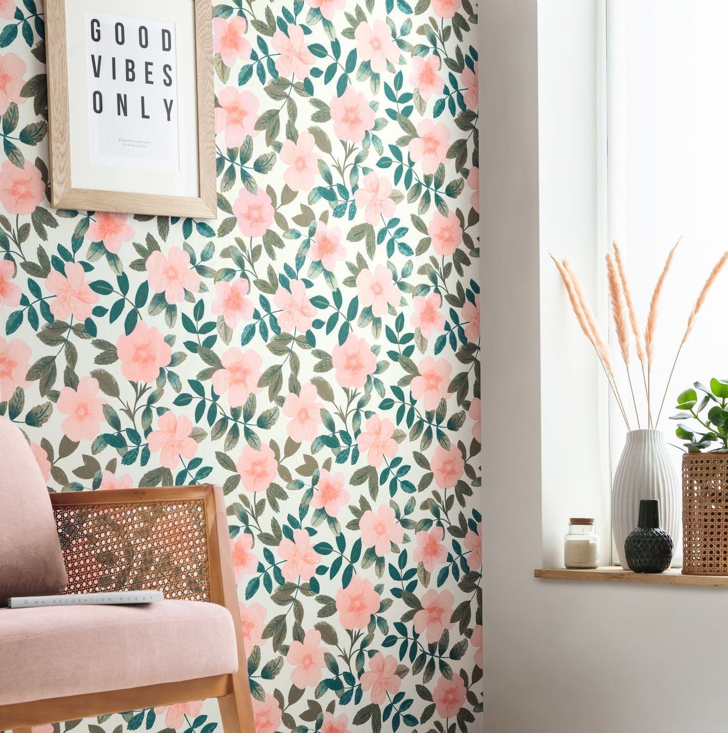 Gaia Wallpaper - Kaki Rose - Caselio - 103627240