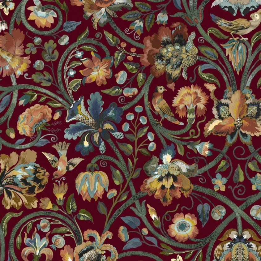 Gaia Wallpaper - Vermillion - House of Hackney - 1-WA-GAI-DI-VER-XXX