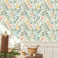 Garden Flowers Soliflore Wallpaper - Rose / Jaune - Casadeco - 200314242 - Premier Wallcovering