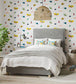 Garden Friends Wallpaper - Poppy/Ochre/Leaf - HLTF112635 - Harlequin 