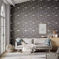 Gardinum Wallpaper - Charcoal Flint & Gilver - Harlequin - HPOW110556