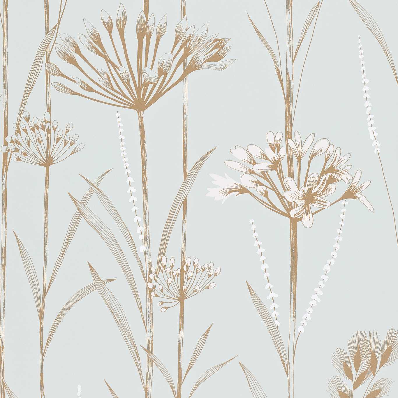 Gardinum Wallpaper - Seafoam/Gold/Gold - Harlequin - HPOW110558