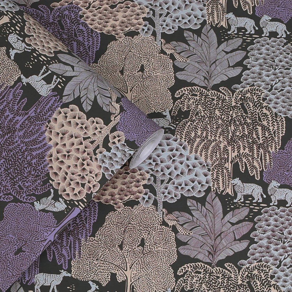 Garwood Grove Wallpaper - Violet Grey - Laura Ashley - 121087 - Premier Wallcovering