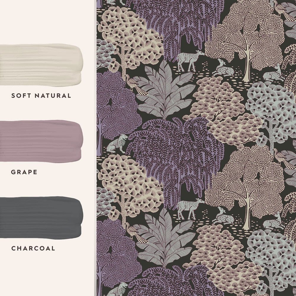 Garwood Grove Wallpaper - Violet Grey - Laura Ashley - 121087 - Premier Wallcovering