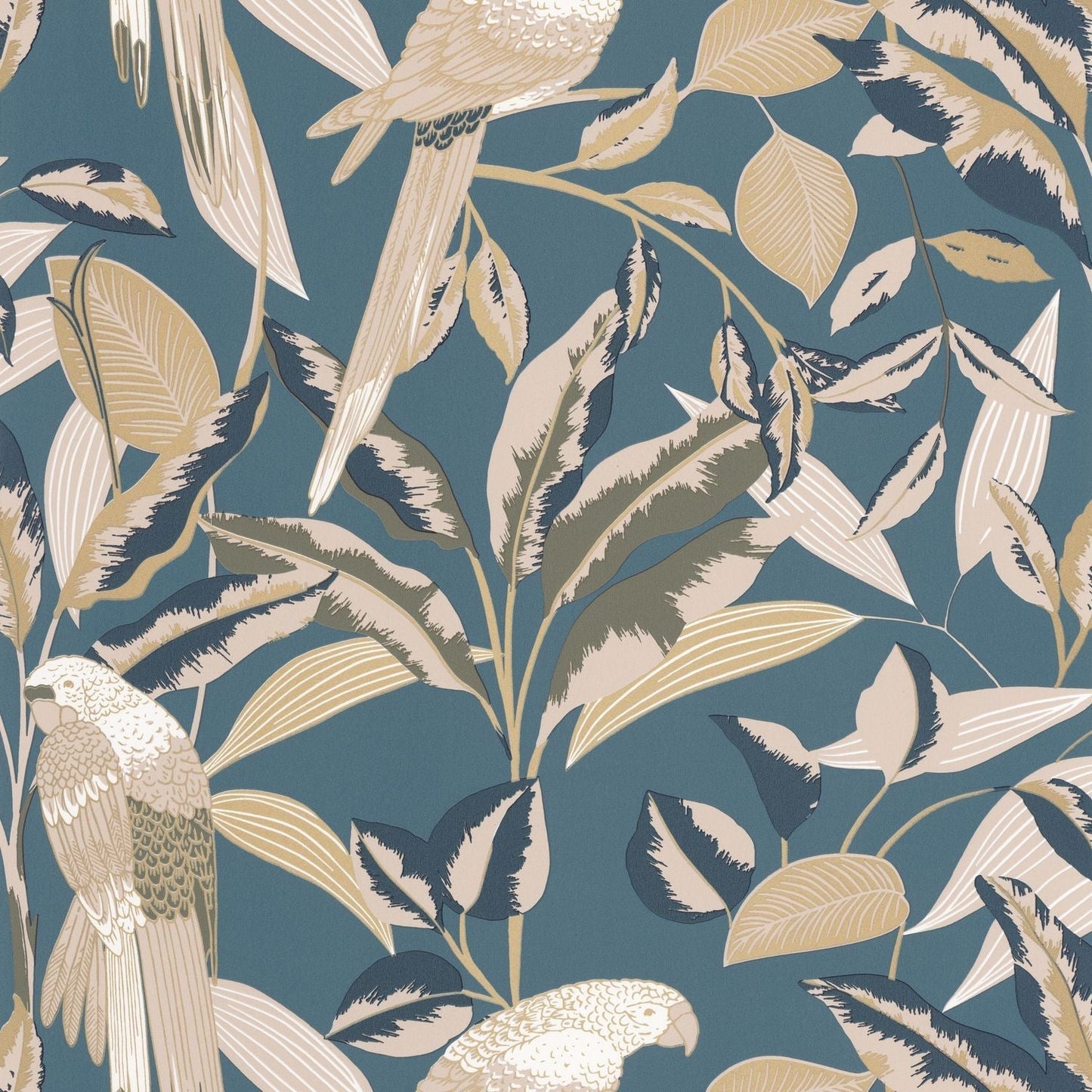 Gary Wallpaper - Bleu Paon - Caselio - 103796231