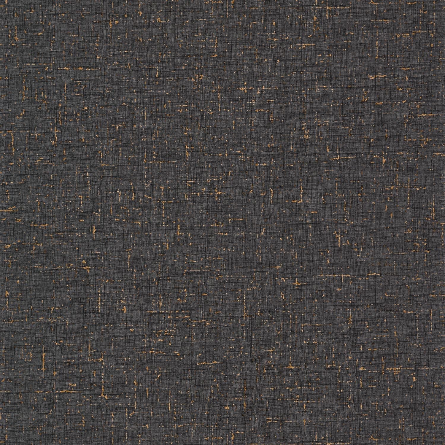 Gaze Metal Wallpaper - Noir Cuivre - Caselio - 103779149