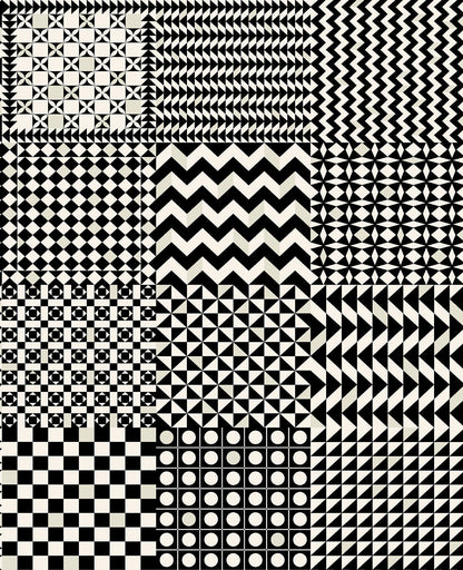 Geometrico Wallpaper - Black & White - 123/7032 - Cole & Son - Premier Wallcovering