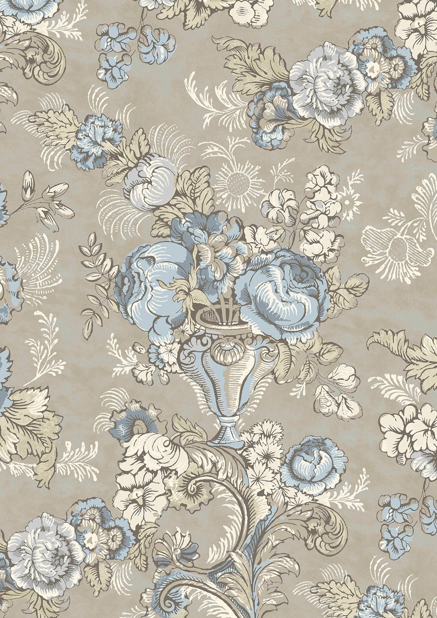 Lewis & Wood - Georgia - Blue Oyster - Premier Wallcovering