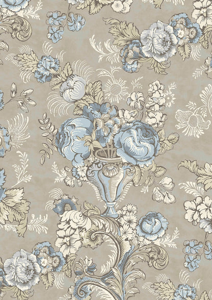 Lewis & Wood - Georgia - Blue Oyster - Premier Wallcovering