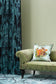 Gerhard Gum Velvet Fabric - Celestial - Timorous Beasties - DIGI/GGUM/40101/01 - Premier Wallcovering