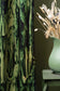 Gerhard Gum Velvet Fabric - Kiwi - Timorous Beasties - DIGI/GGUM/40101/02 - Premier Wallcovering