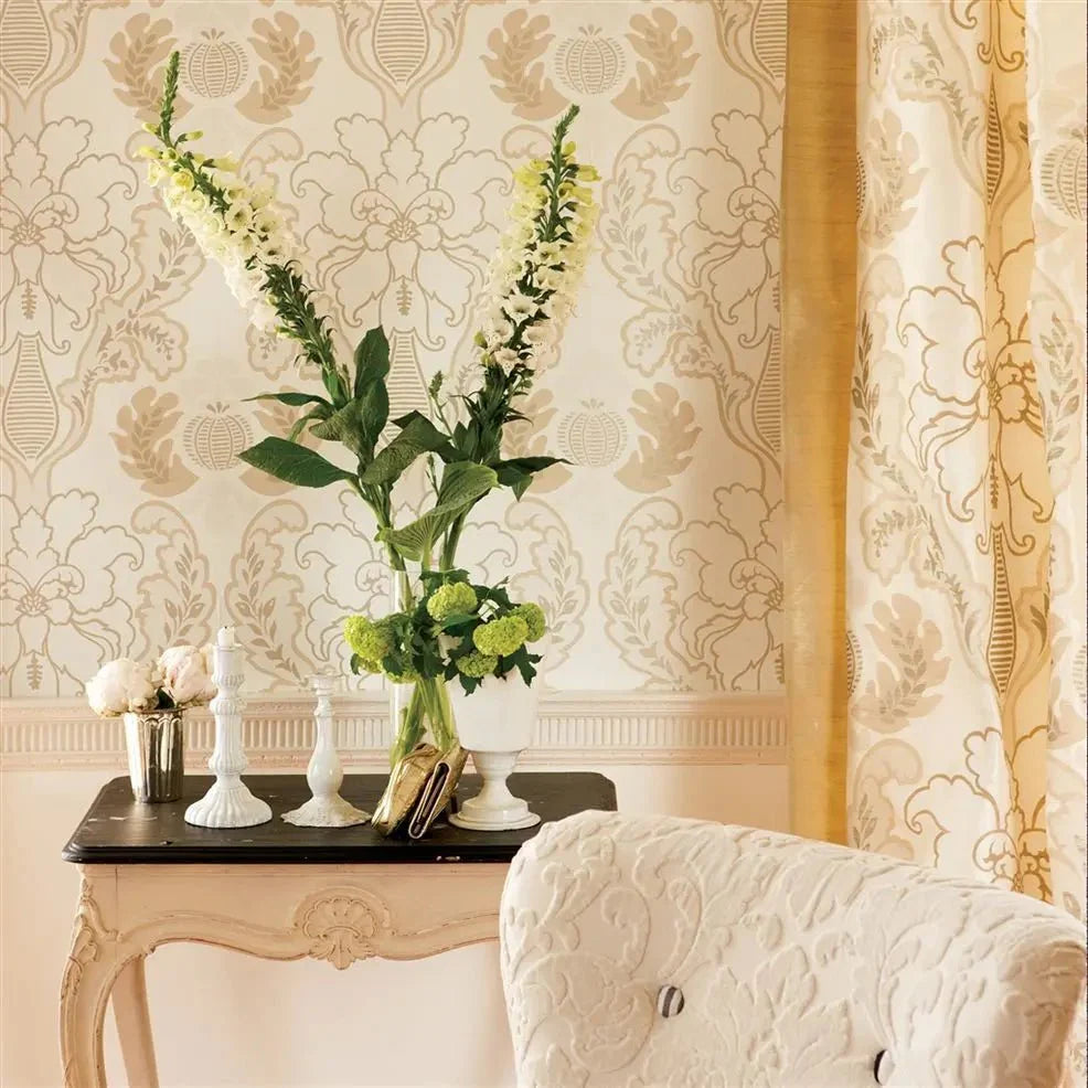 Giacosa Wallpaper - Ivory - P501/01 - Designers Guild