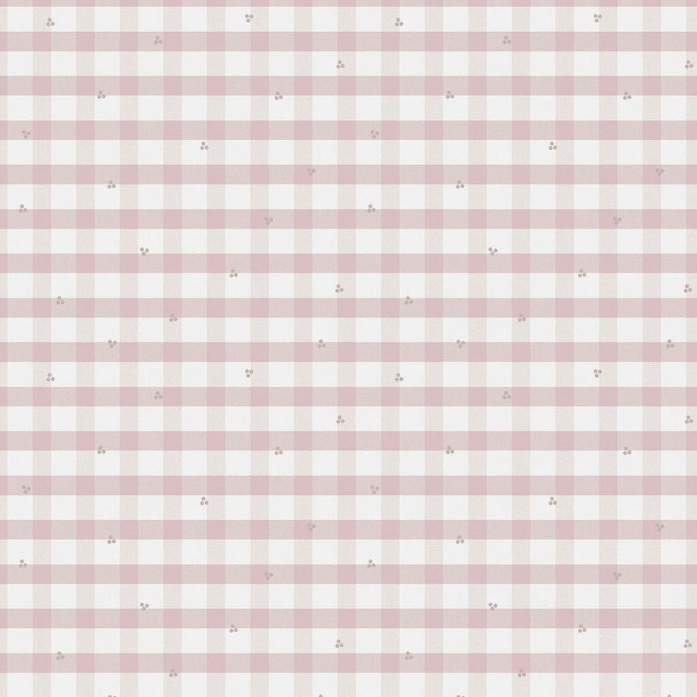 Gingham Pale Wallpaper - Amethyst Purple - Laura Ashley - 119865 - Premier Wallcovering