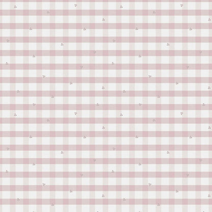 Gingham Pale Wallpaper - Amethyst Purple - Laura Ashley - 119865 - Premier Wallcovering