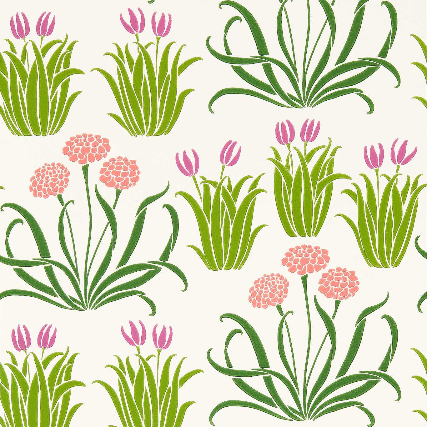 Glade Wallpaper - Tulip Fields - 217342 - Morris & Co - Premier Wallcovering
