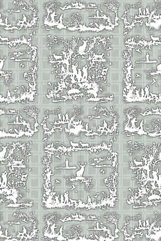 Glorious Twelfth Wallpaper - Grey - Timorous Beasties - TB/GLTW/MICA/02 - Premier Wallcovering