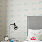 Go Go Retro Wallpaper - Aqua & White - HLTF112652 - Harlequin - Premier Wallcovering
