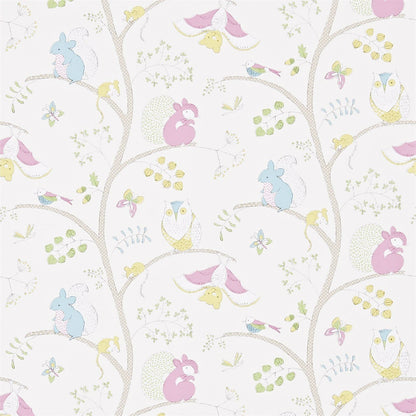 Going Batty Wallpaper - Pink/Blue - Sanderson - DLIT214017