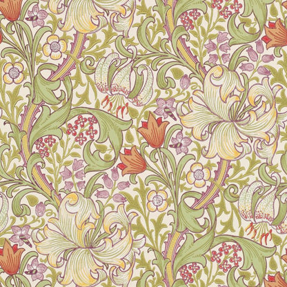 Golden Lily Wallpaper - Olive/Russet - 210399 - Morris & Co - Premier Wallcovering
