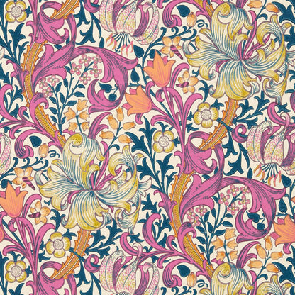 Golden Lily Wallpaper - Pink Fizz - 510006 - Morris & Co - Premier Wallcovering