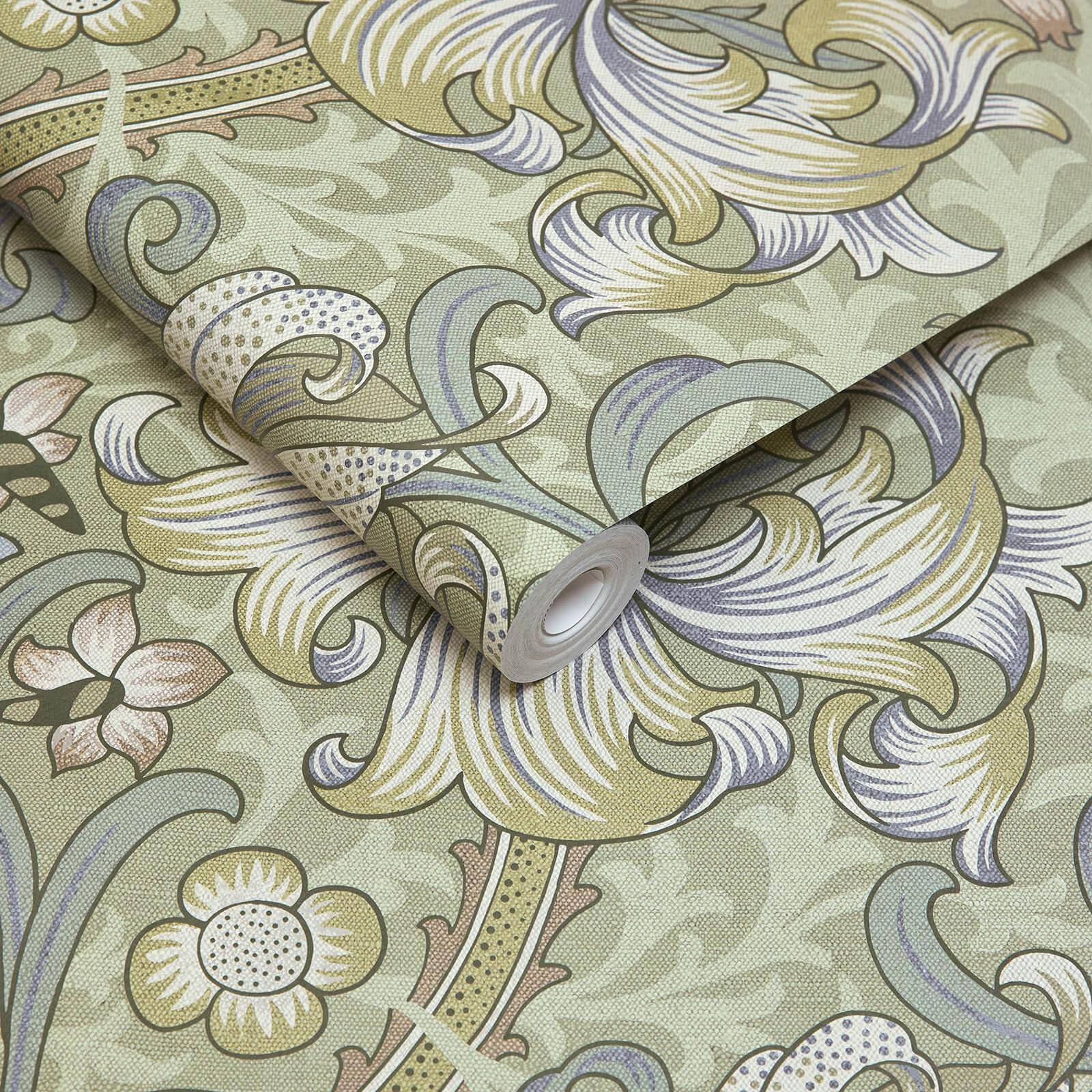 1-WA-GOL-DI-APP-XXX - Golden Lily Wallpaper - Apple - House of Hackney