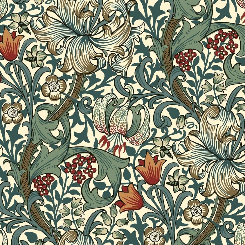 Golden Lily Wallpaper - Ecru - House of Hackney - 1-WA-GOL-DI-ECR-XXX
