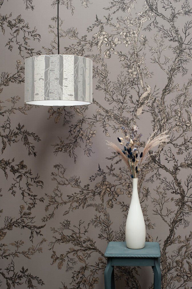 Golden Oriole Superwide Wallpaper - Dark Grey - Timorous Beasties - SWP/GOR/02 - Premier Wallcovering