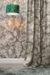 Golden Oriole Velvet Fabric - Black & Gold on Sage - Timorous Beasties - GOR/40901/01 - Premier Wallcovering