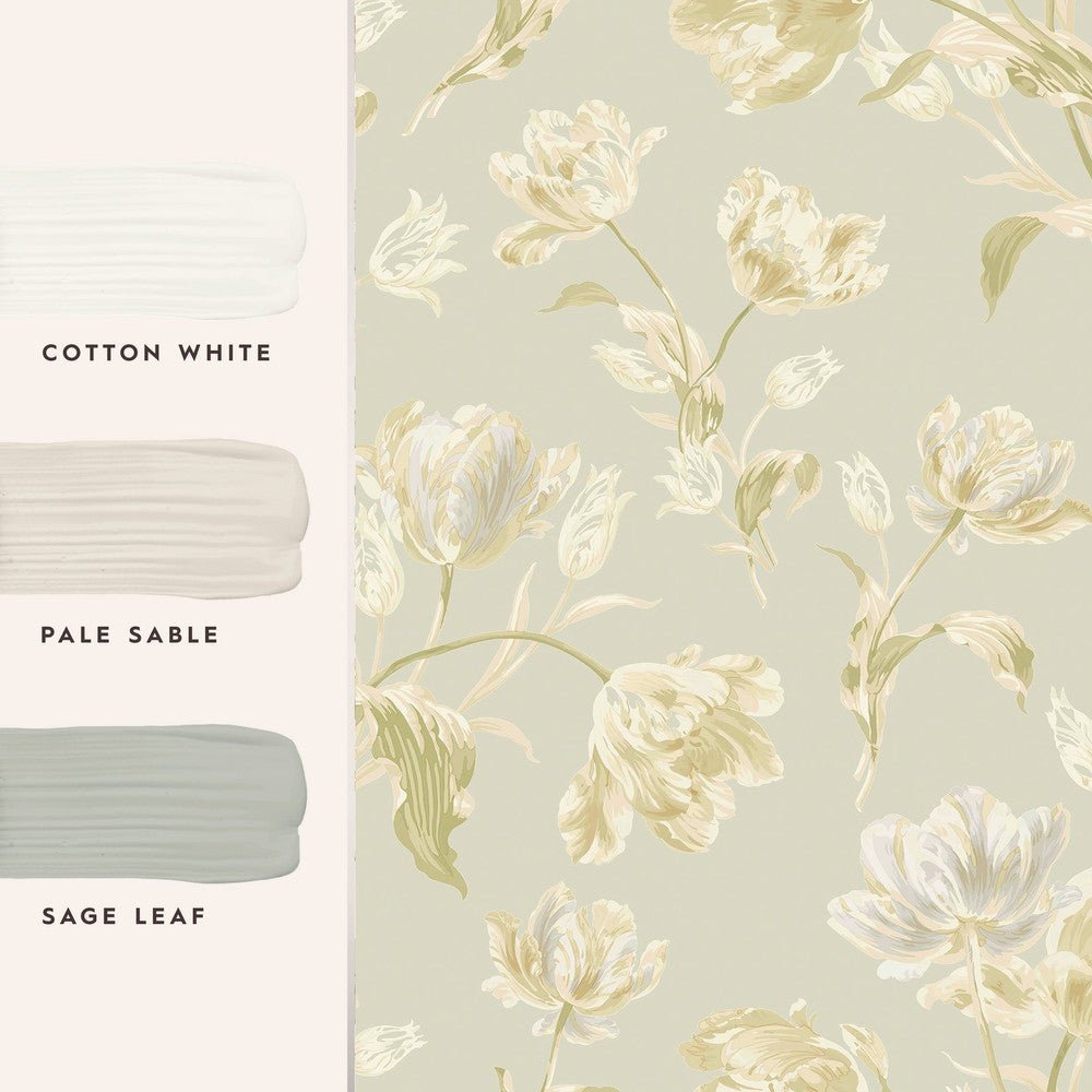 Gosford Wallpaper - Sage Green - Laura Ashley - 122769 - Premier Wallcovering