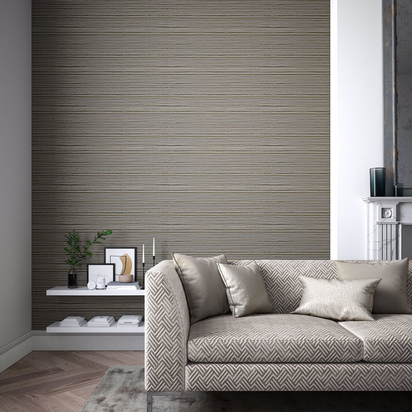 Gradiate Wallpaper - Ebony/Parchment - Harlequin - HM7W112755