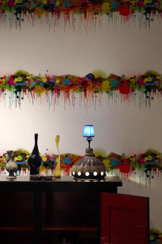 Graffiti Horizon Superwide Wallpaper - Original - Timorous Beasties - ROR/GRFH/OBRN/01 - Premier Wallcovering