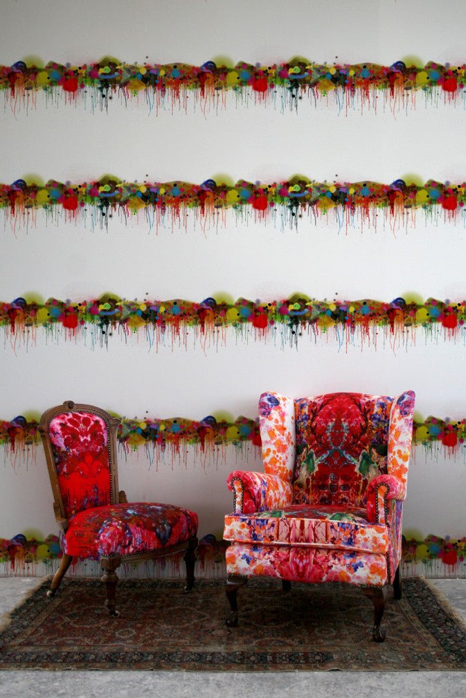 Graffiti Horizon Superwide Wallpaper - Original - Timorous Beasties - ROR/GRFH/OBRN/01 - Premier Wallcovering