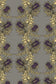 Grand Thistle Wallpaper - Gold & Purple on Grey - Timorous Beasties - EX/GRN/5006/WNW - Premier Wallcovering
