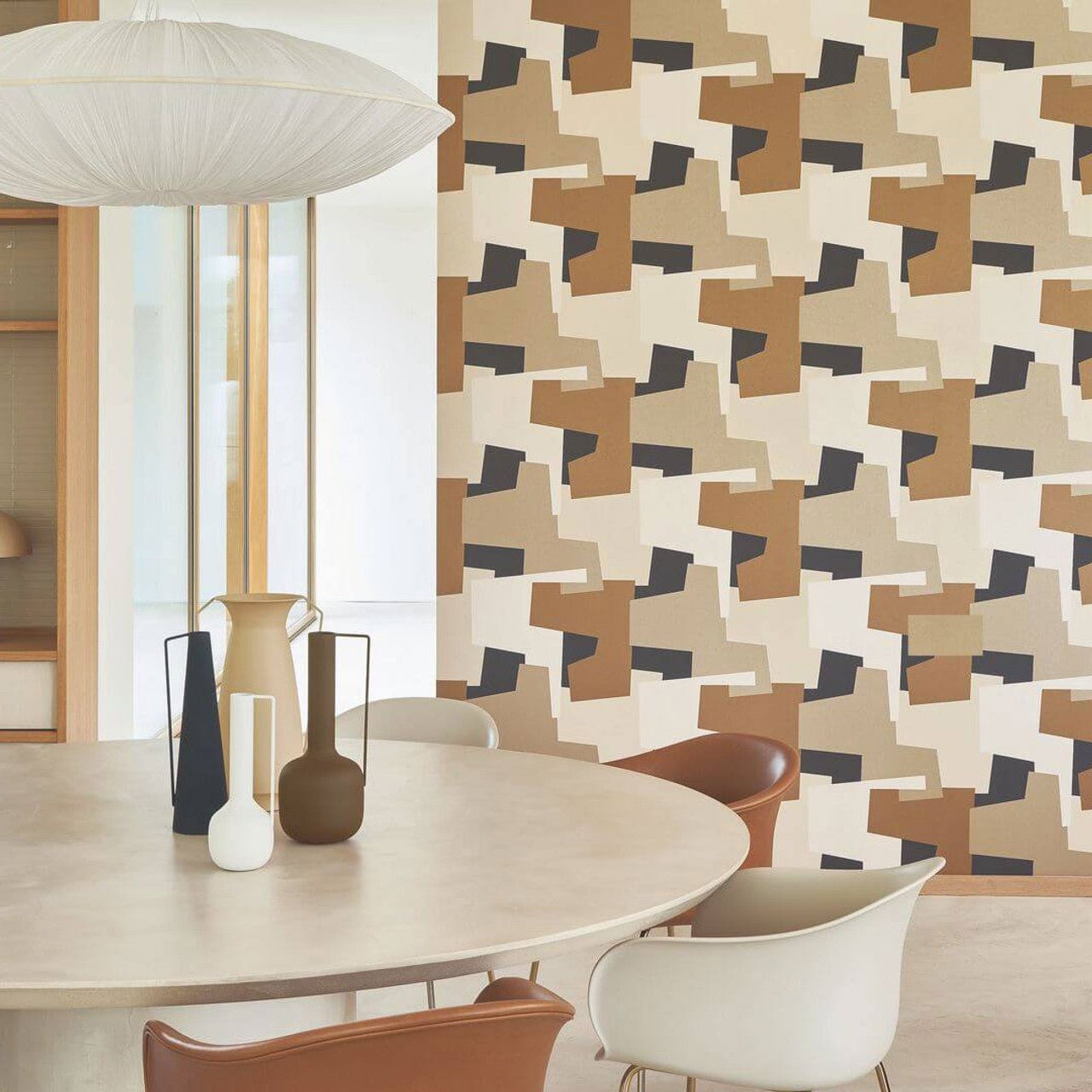 Graphic Game Color Game Wallpaper - Naturel - Casadeco - 200602992 - Premier Wallcovering