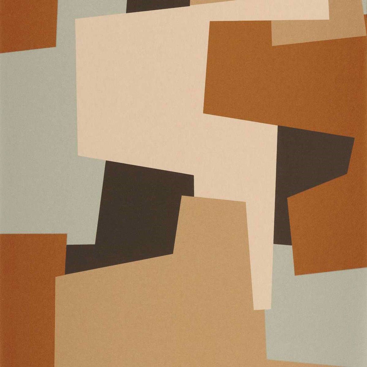 Graphic Game Color Game Wallpaper - Terre De Sienne - Casadeco - 200603223 - Premier Wallcovering