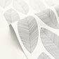 Graphic Leaves Wallpaper - Blanc Noir - Caselio - 104310927