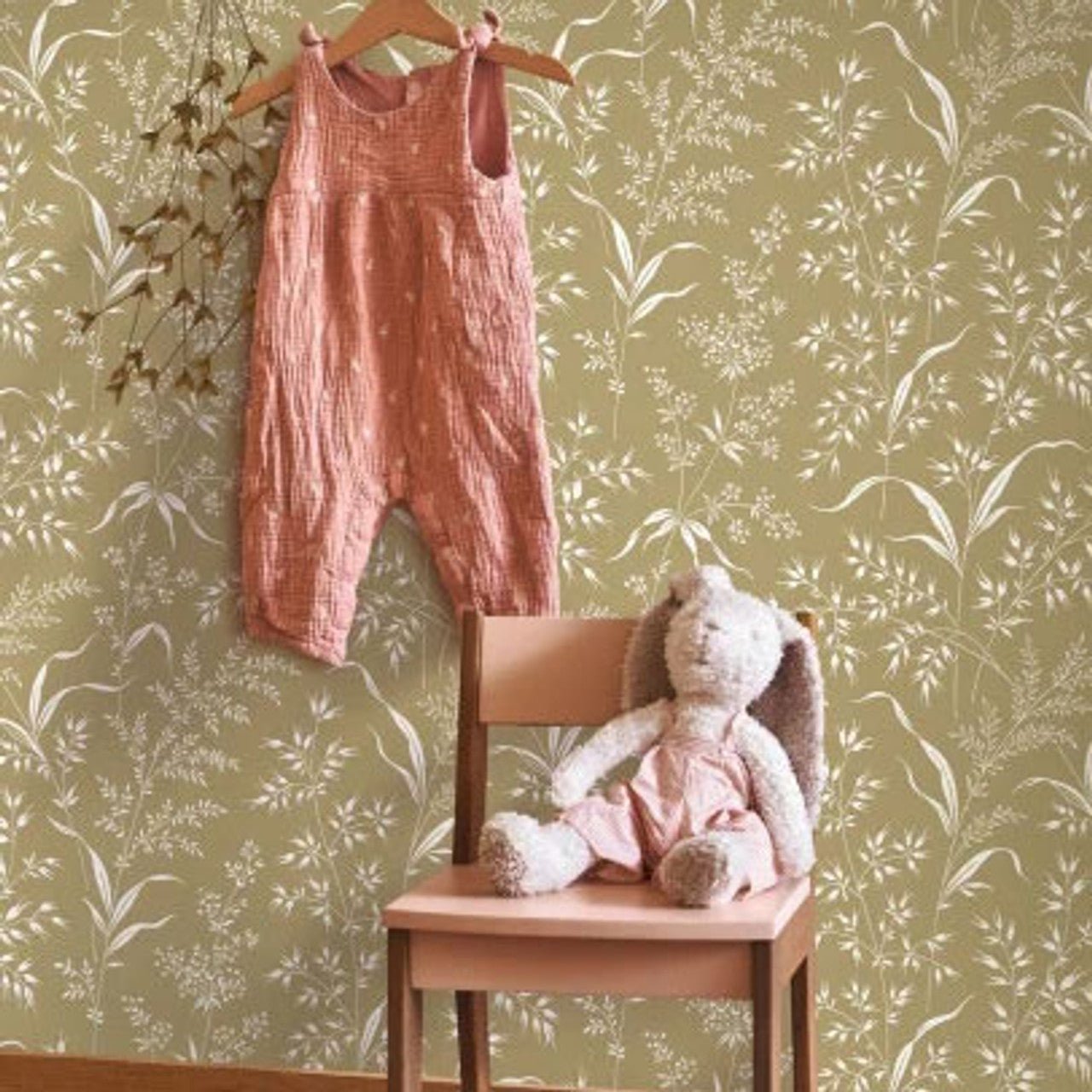 Grass Field Soliflore Wallpaper - Jaune Ocre - Casadeco - 200282442 - Premier Wallcovering