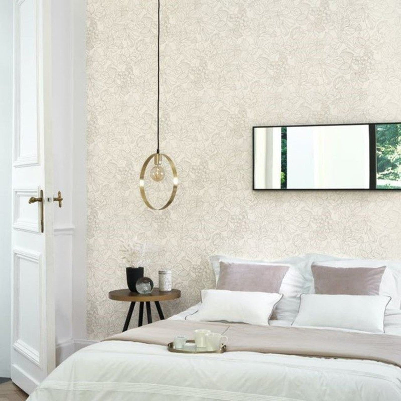 Gravure 1930 Wallpaper - Blanc - Casadeco - 85720010 - Premier Wallcovering