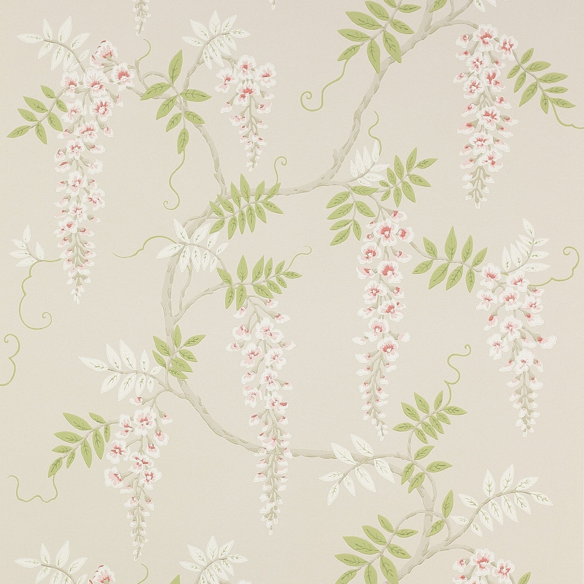 Grayshott Wallpaper - Pink/Green - Colefax & Fowler - W7005 - 04 - Premier Wallcovering