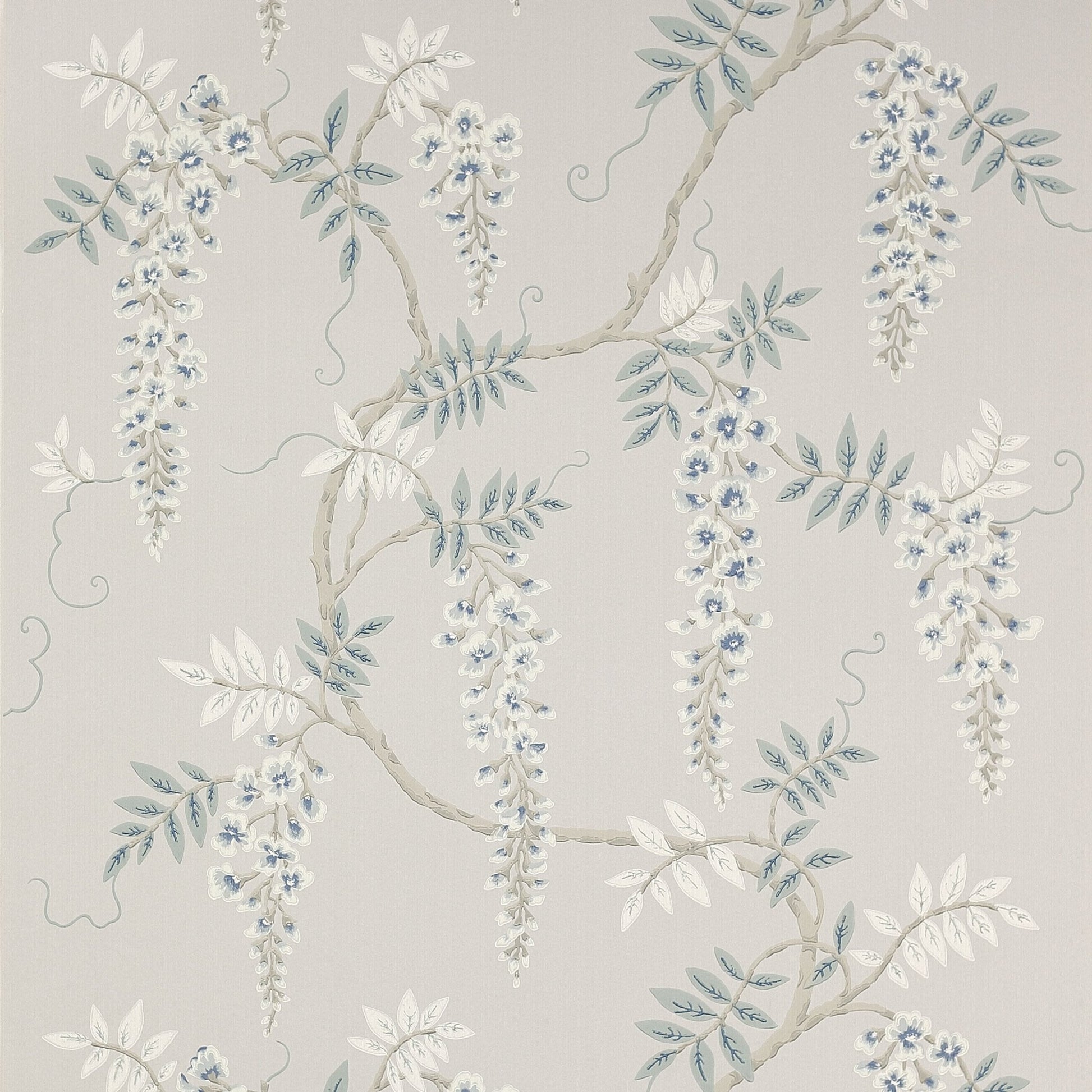 Grayshott Wallpaper - Silver Blue - Colefax & Fowler - W7005 - 02 - Premier Wallcovering