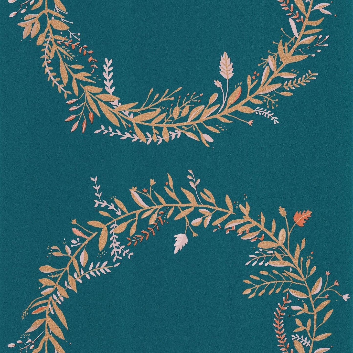 Green Life Harmony Wallpaper - Bleu Madura - Caselio - 101686029