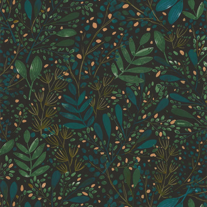 Green Life Joy Wallpaper - Vert Bleu - Caselio - 101697692